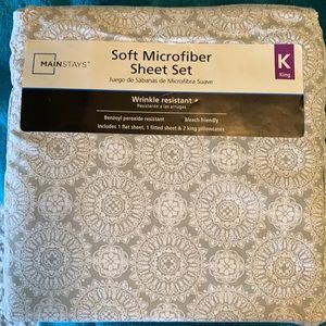 Mainstays king sized sheet set NEW!
